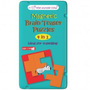 THE PURPLE COW MAGNETIC 4 IN 1 BRAIN TEASER PUZZLES