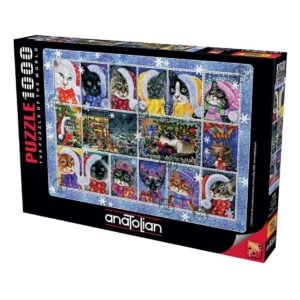 ANATOLIAN 1000 PIECE CHRISTMAS CAT STAMP COLLECTION
