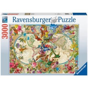 RAVENSBURGER 3000 PIECE FLORA AND FAUNA WORLD MAP