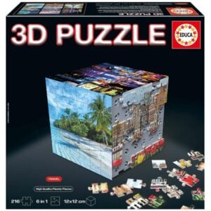EDUCA 216 PIECE TRAVEL PUZZLE 3D CUBE