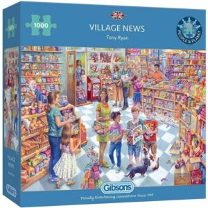 GIBSONS 1000 PIECE VILLAGE NEWS TONY RYAN